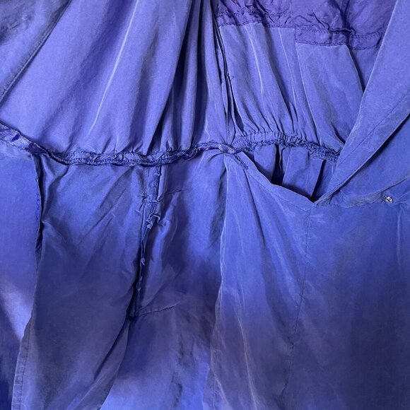 Casual Corner Womens Silk Wrap Dress With Long Sleeves Pockets Royal Blue Size 8 - Picture 9 of 12